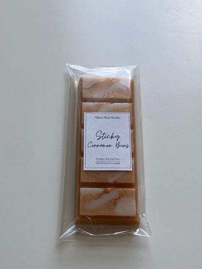 Sticky Cinnamon Bun  Snap Bar Wax Melts