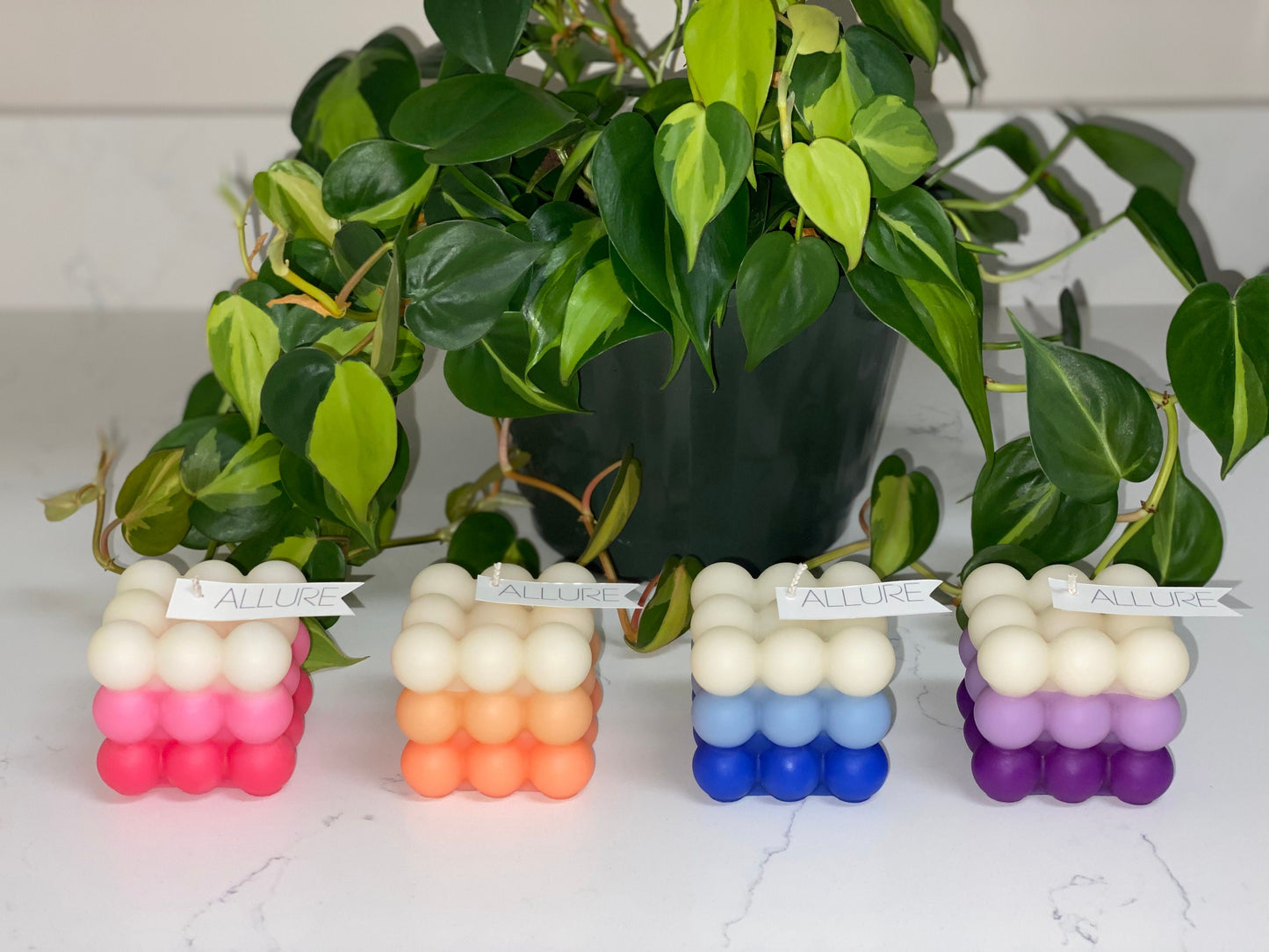 Ombré Bubble Cube Candle | Large & Mini Bubble Cube Set