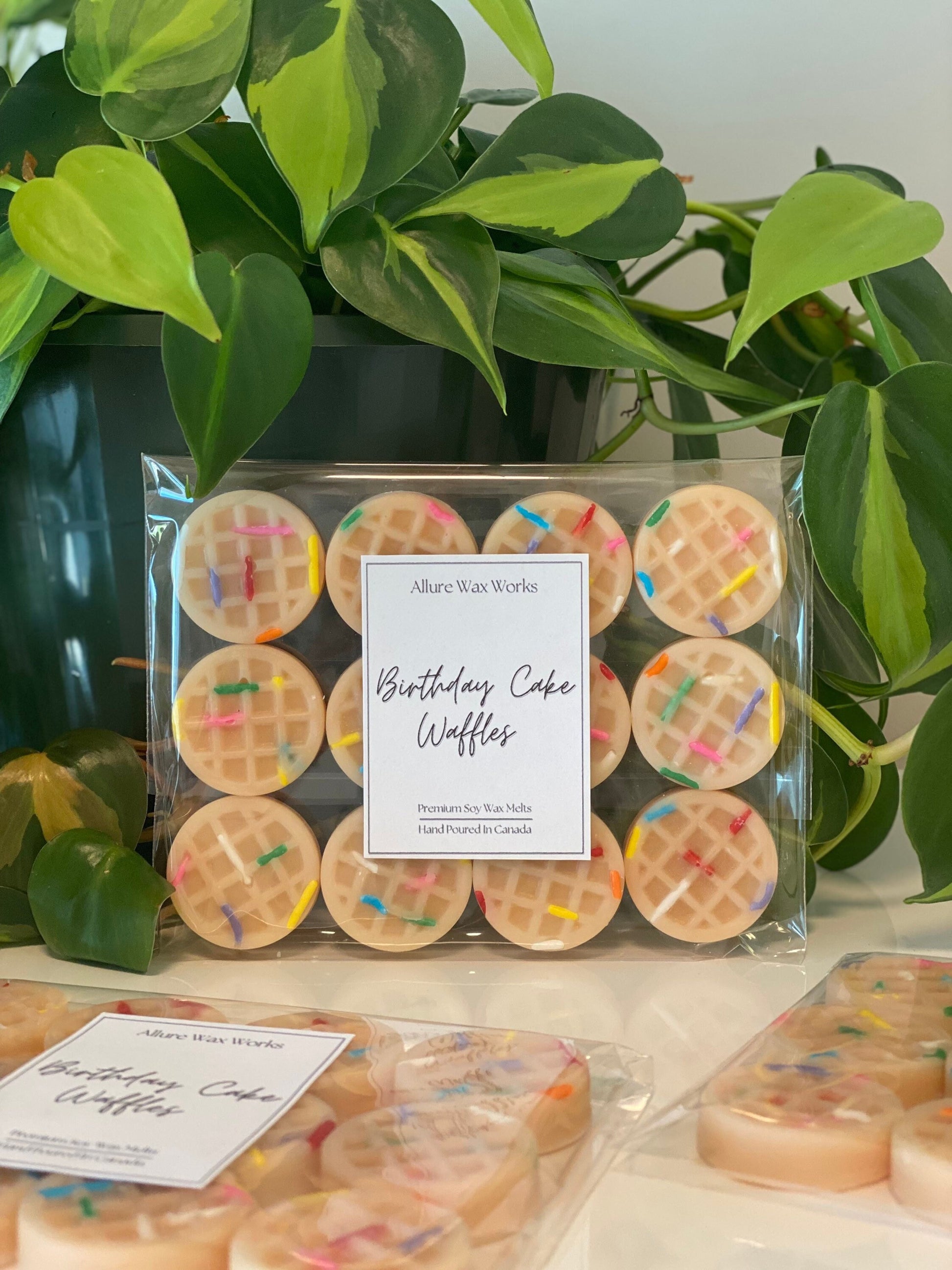 Birthday Cake Waffles All Natural Soy Wax Melts | Premium Breakfast Food Shaped Soy Wax Melts