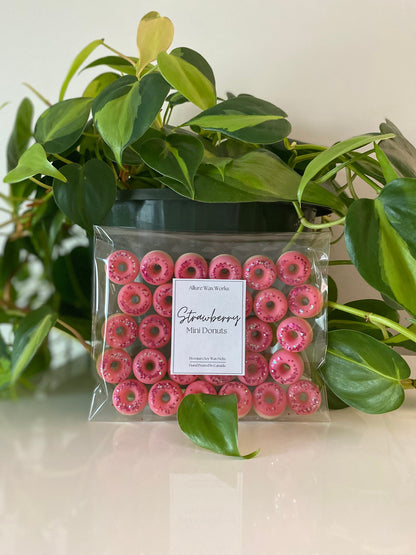 Strawberry Mini Donuts All Natural Soy Wax Melts | Donut Shaped Premium Soy Wax Melts