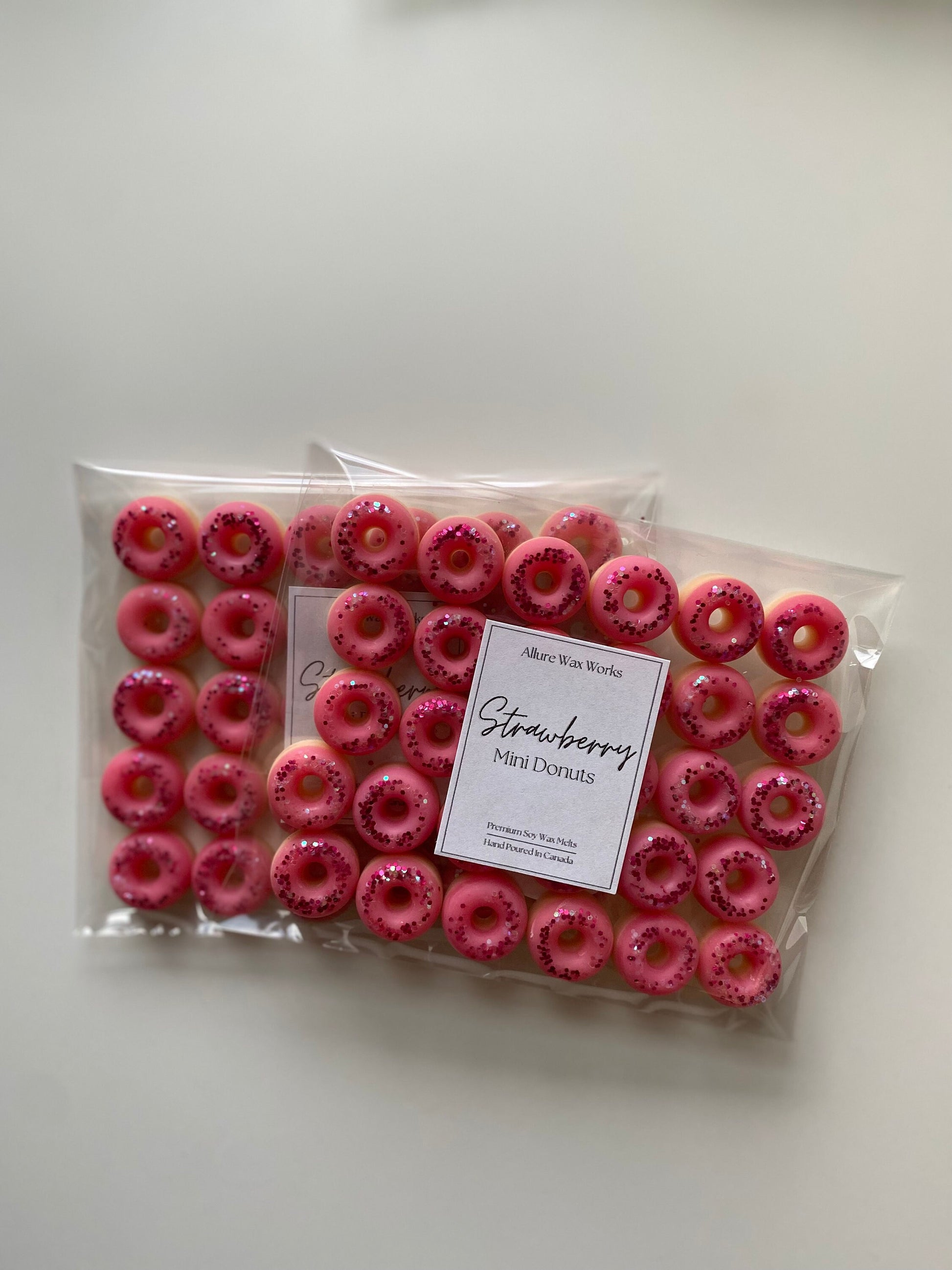 Strawberry Mini Donuts All Natural Soy Wax Melts | Donut Shaped Premium Soy Wax Melts