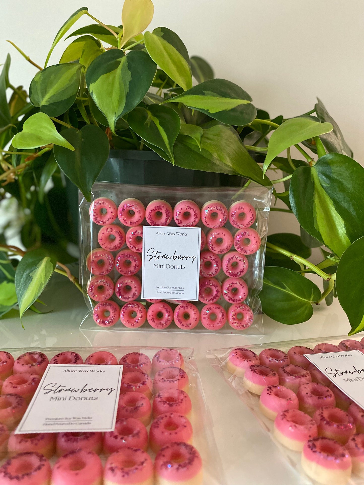 Strawberry Mini Donuts All Natural Soy Wax Melts | Donut Shaped Premium Soy Wax Melts