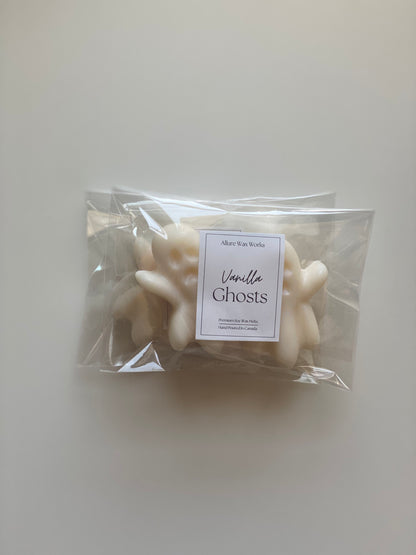 Large Vanilla Ghosts All Natural Soy Wax Melts | Halloween Ghost Shaped Premium Wax Melts