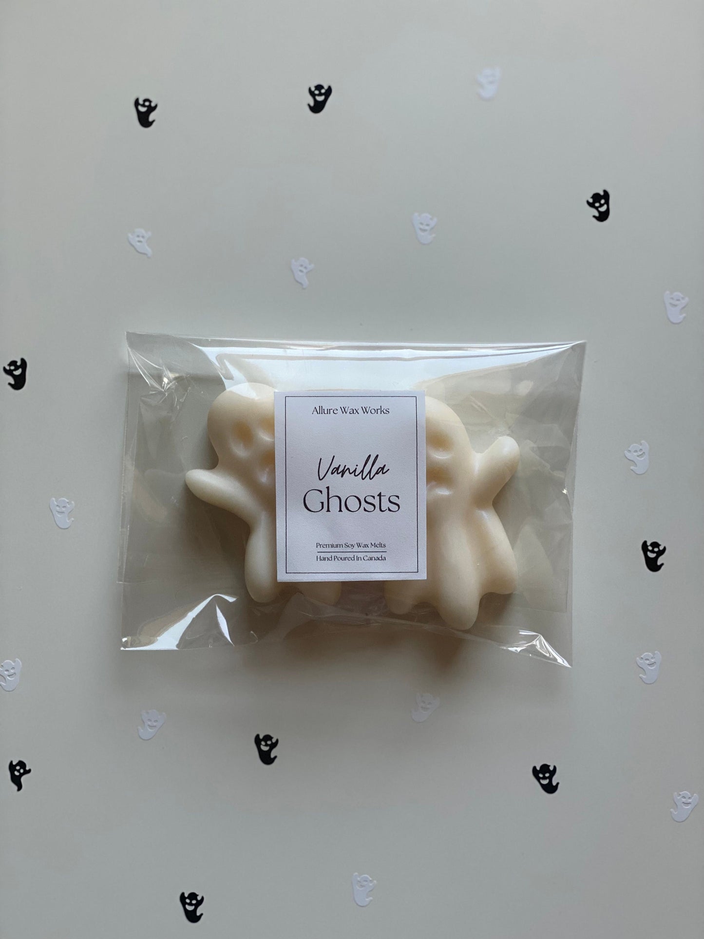 Large Vanilla Ghosts All Natural Soy Wax Melts | Halloween Ghost Shaped Premium Wax Melts