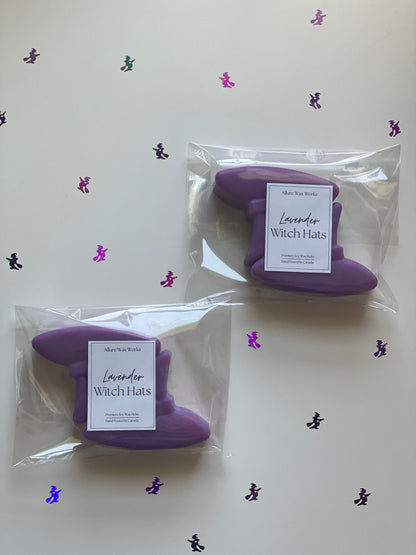 Large Lavender Witch Hat All Natural Soy Wax Melts | Halloween Witch Hat Shaped Premium Wax Melts