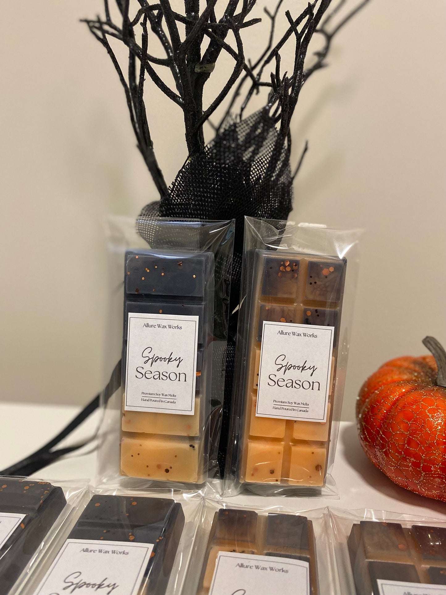 Spooky Season All Natural Soy Snapbar Wax Melts | Pumpkin Spice Halloween Premium Snap Bar Wax Melts