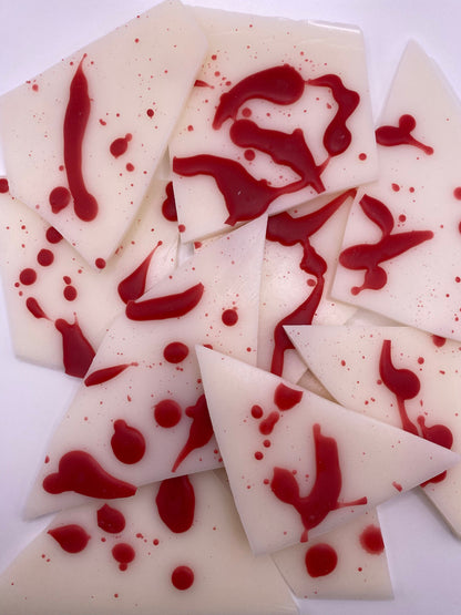 Crime Scene Bloody Wax Brittle | True Crime Halloween Horror Wax Melt Bark