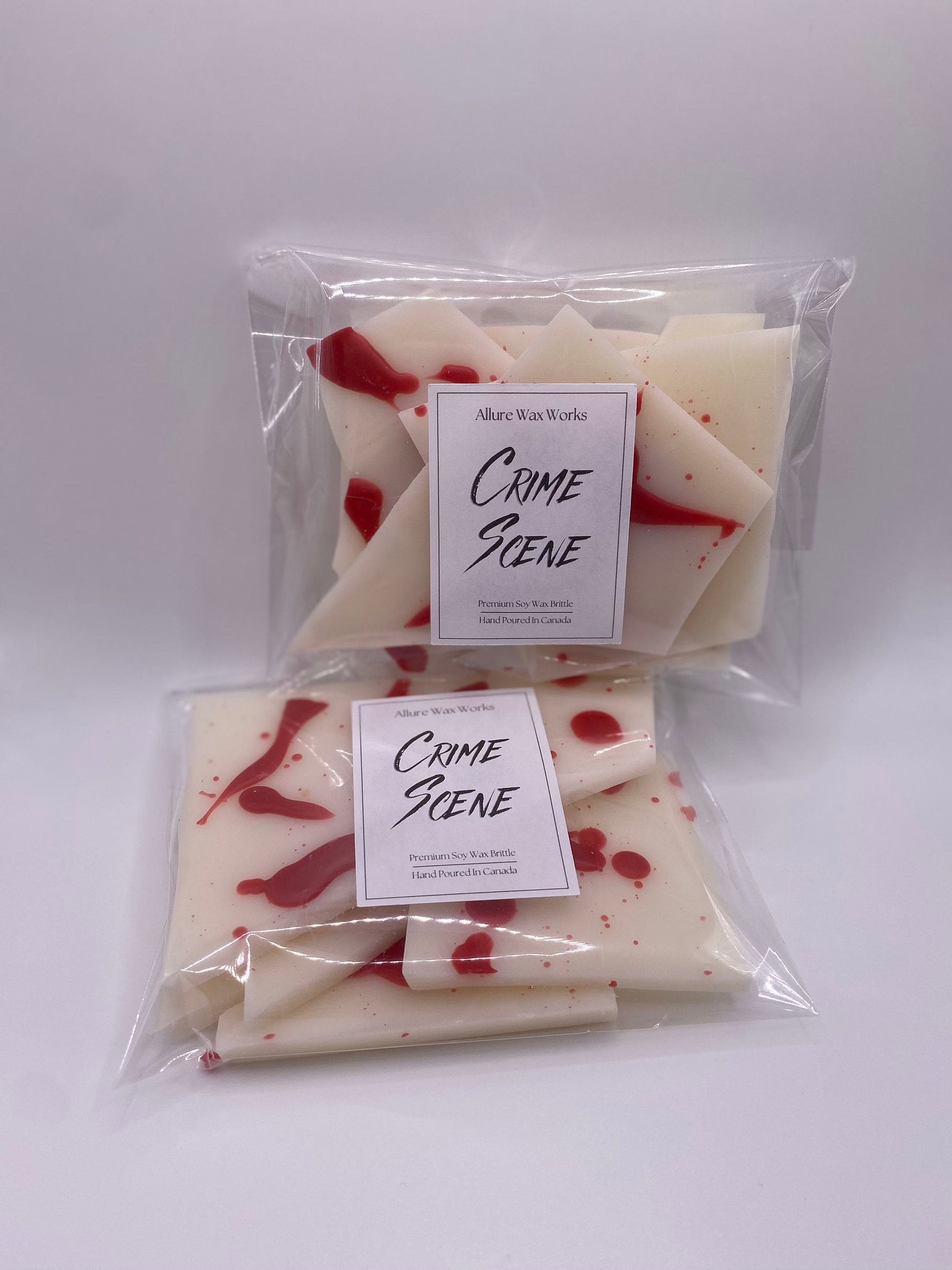 Crime Scene Bloody Wax Brittle | True Crime Halloween Horror Wax Melt Bark