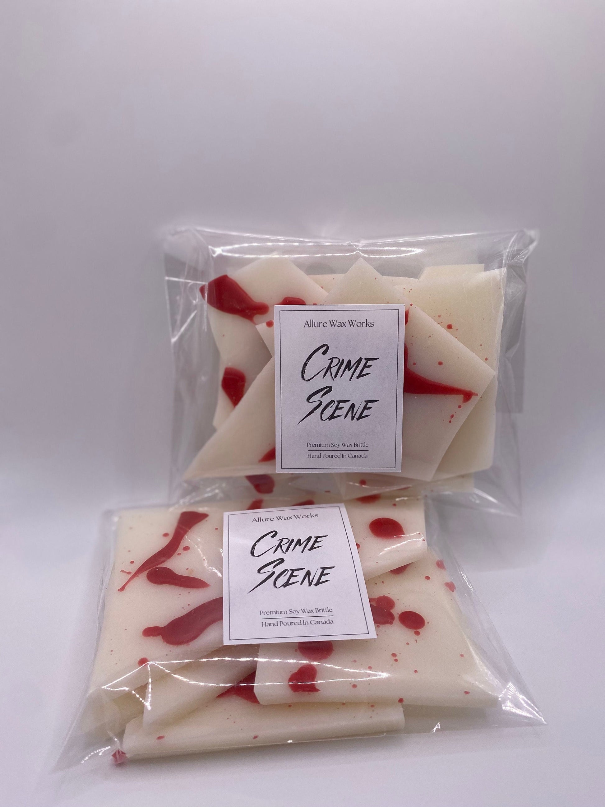 Crime Scene Bloody Wax Brittle | True Crime Halloween Horror Wax Melt Bark