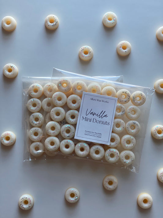 Vanilla Mini Donuts All Natural Soy Wax Melts | Vanilla Scented Premium Food Shaped Wax Melts