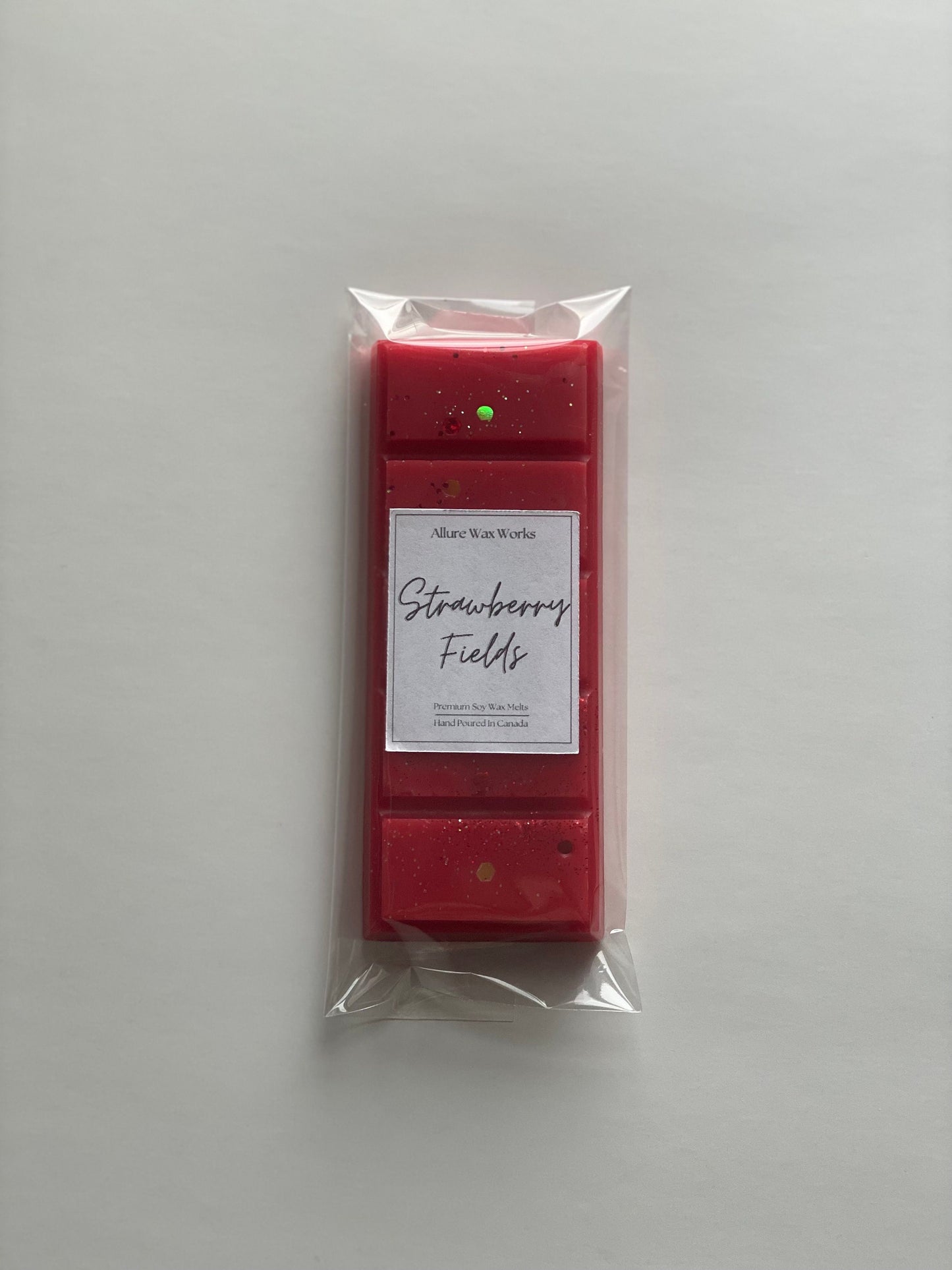 Strawberry Fields All Natural Soy Snapbar Wax Melts | Strawberry Fields Fruity Premium Snap Bar Wax Melt