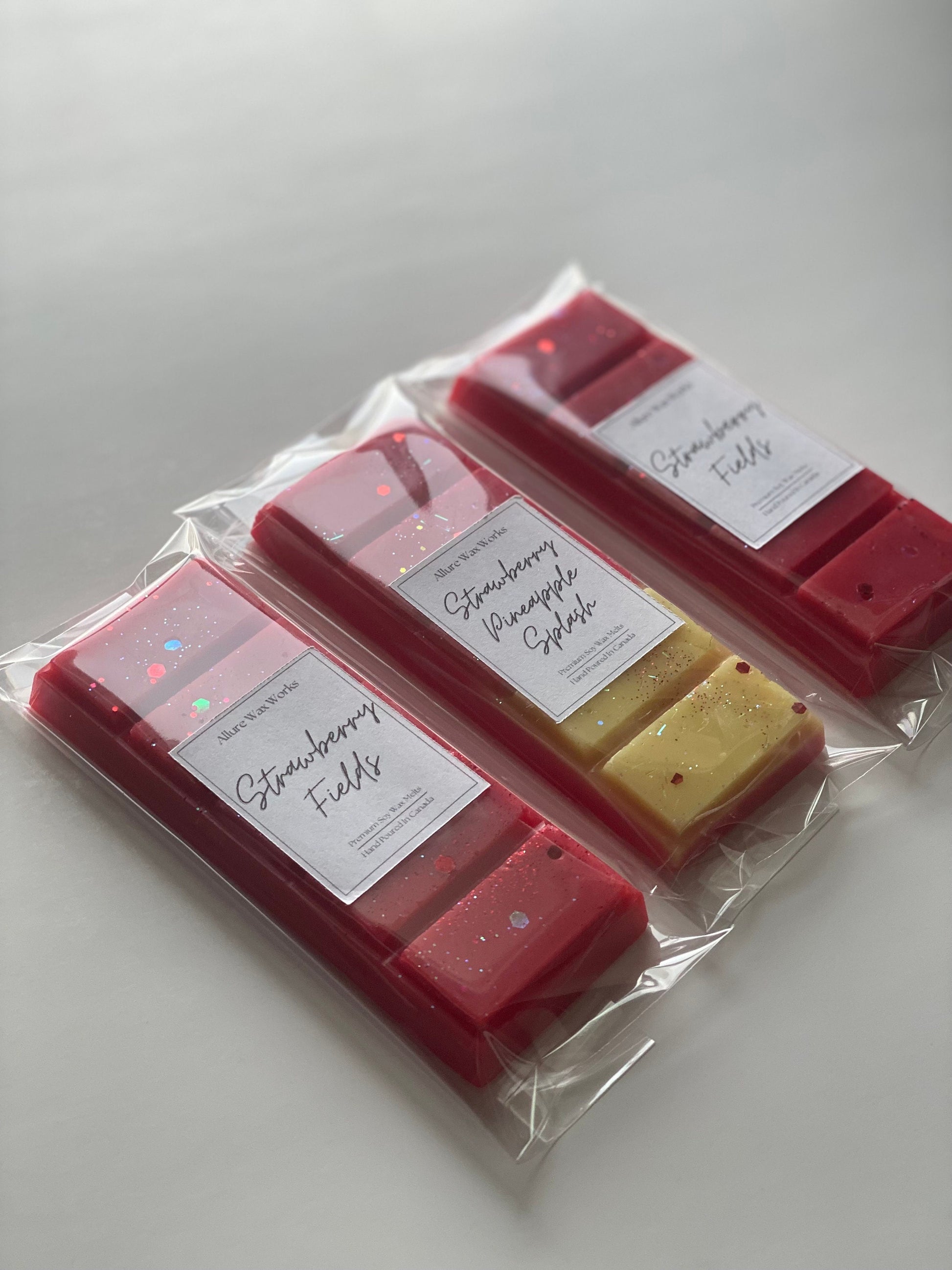 Strawberry Fields All Natural Soy Snapbar Wax Melts | Strawberry Fields Fruity Premium Snap Bar Wax Melt