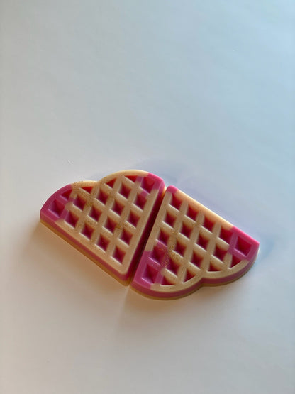 Raspberry Waffle Cone All Natural Wax Melts | Premium Food Shaped Breakfast Soy Wax Melt Tarts