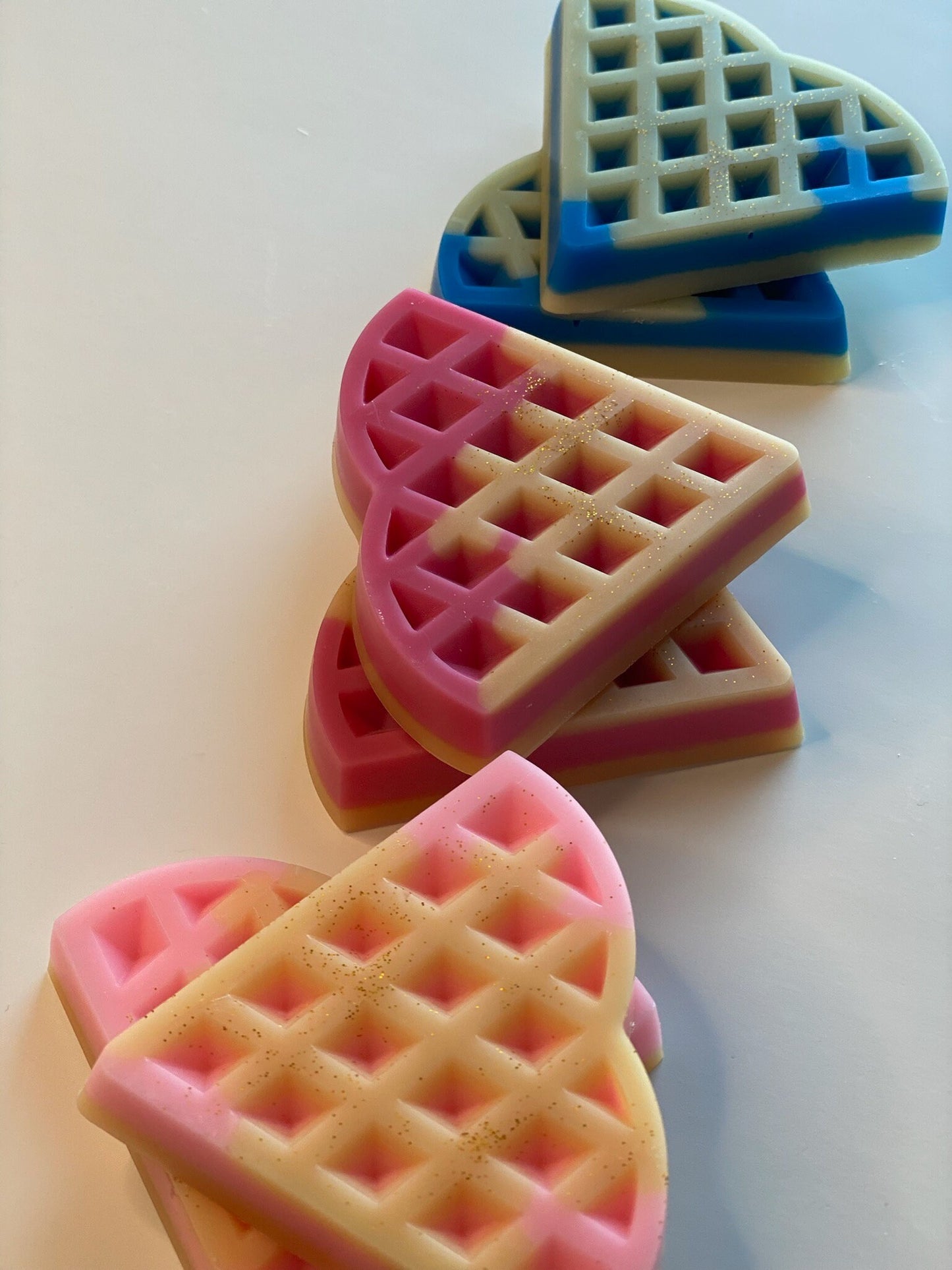 Raspberry Waffle Cone All Natural Wax Melts | Premium Food Shaped Breakfast Soy Wax Melt Tarts