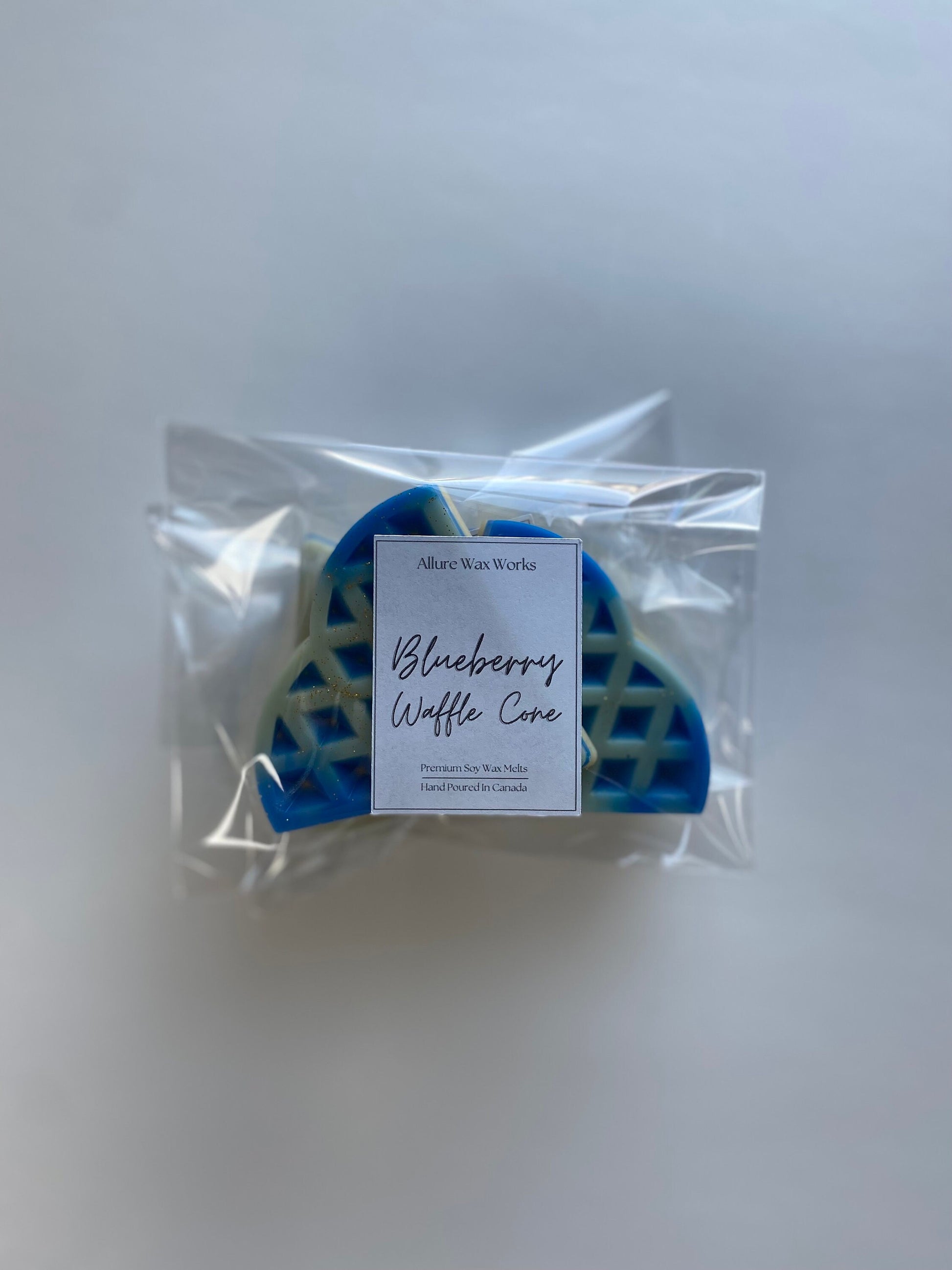 Blueberry Waffle Cone All Natural Wax Melts | Premium Food Shaped Breakfast Soy Wax Melt Tarts