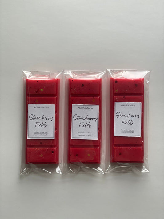 Strawberry Fields All Natural Soy Snapbar Wax Melts | Strawberry Fields Fruity Premium Snap Bar Wax Melt