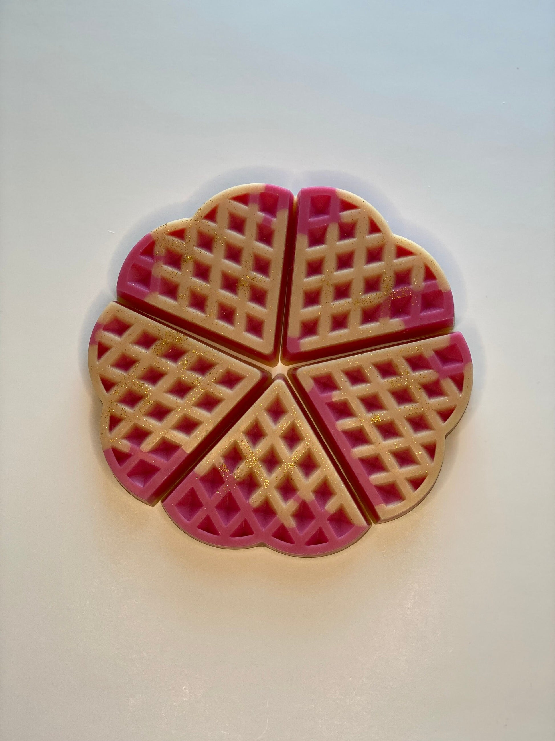 Raspberry Waffle Cone All Natural Wax Melts | Premium Food Shaped Breakfast Soy Wax Melt Tarts