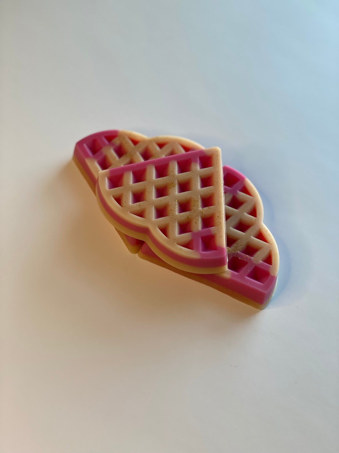 Raspberry Waffle Cone All Natural Wax Melts | Premium Food Shaped Breakfast Soy Wax Melt Tarts