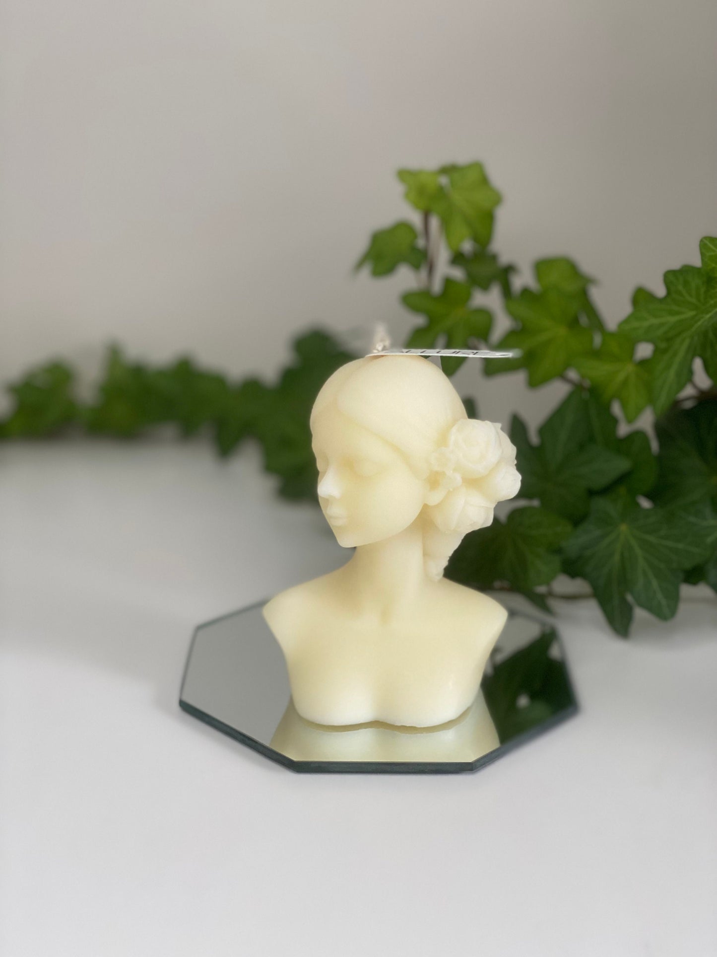 Aphrodite Floral Bust Candle | Victorian Sculptural Candle Table Decor | Natural Soy Wax Candles