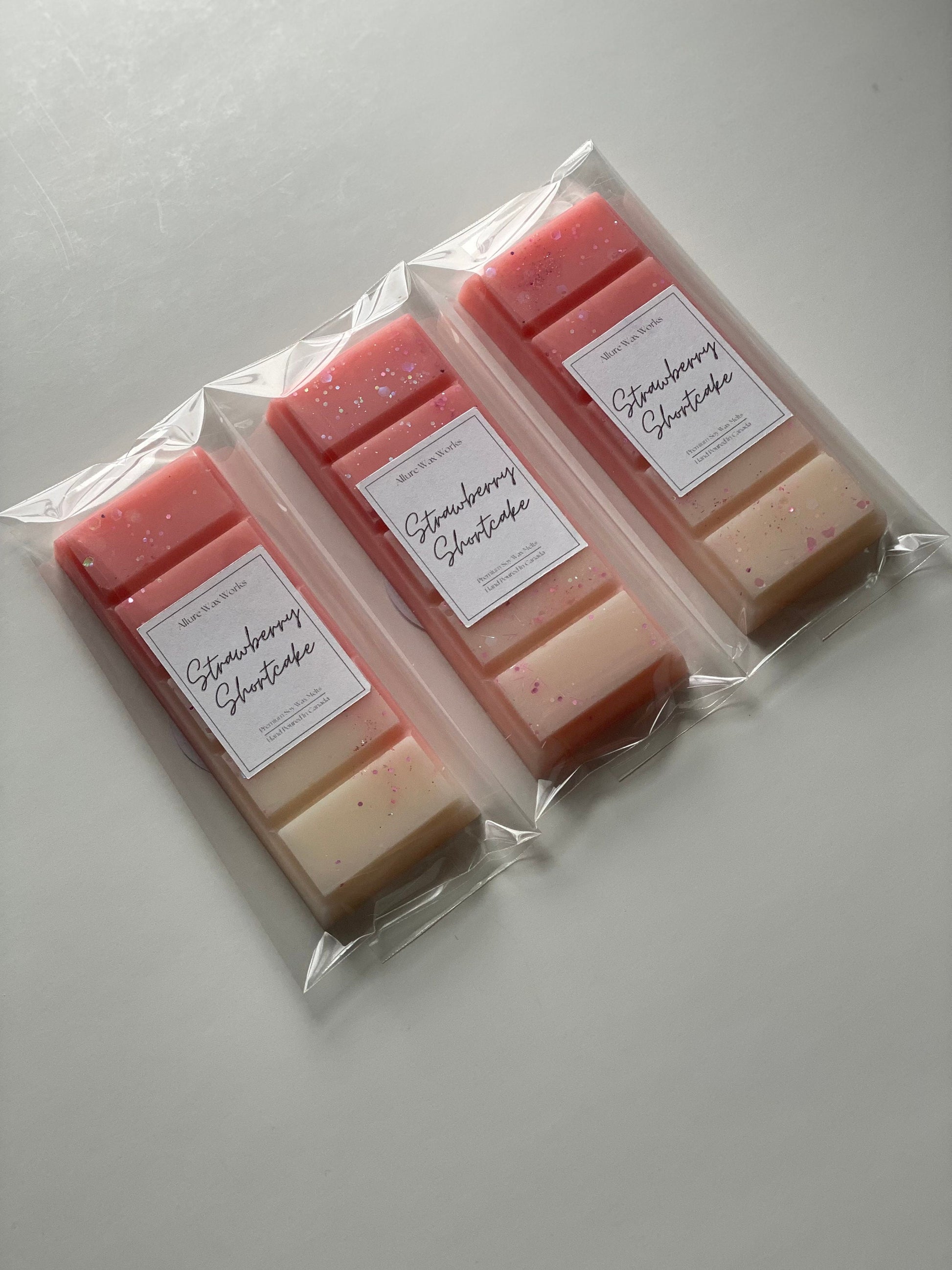 Strawberry Shortcake All Natural Soy Snapbar Wax Melts | Strawberry Shortcake Bakery Scented Premium Snap Bar Wax Melts