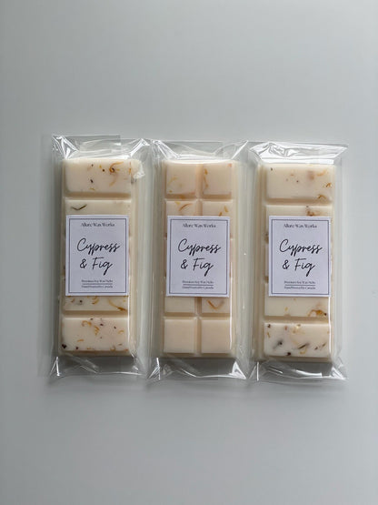 Cypress & Fig Botanical All Natural Soy Snapbar Wax Melts | Cypress Tree and Fig Scented Premium Snap Bar Wax Melt